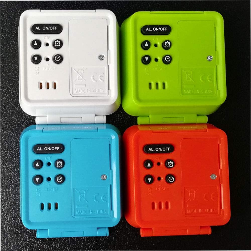 Compact Digital Travel Alarm Clock with Night Light and Folding Design