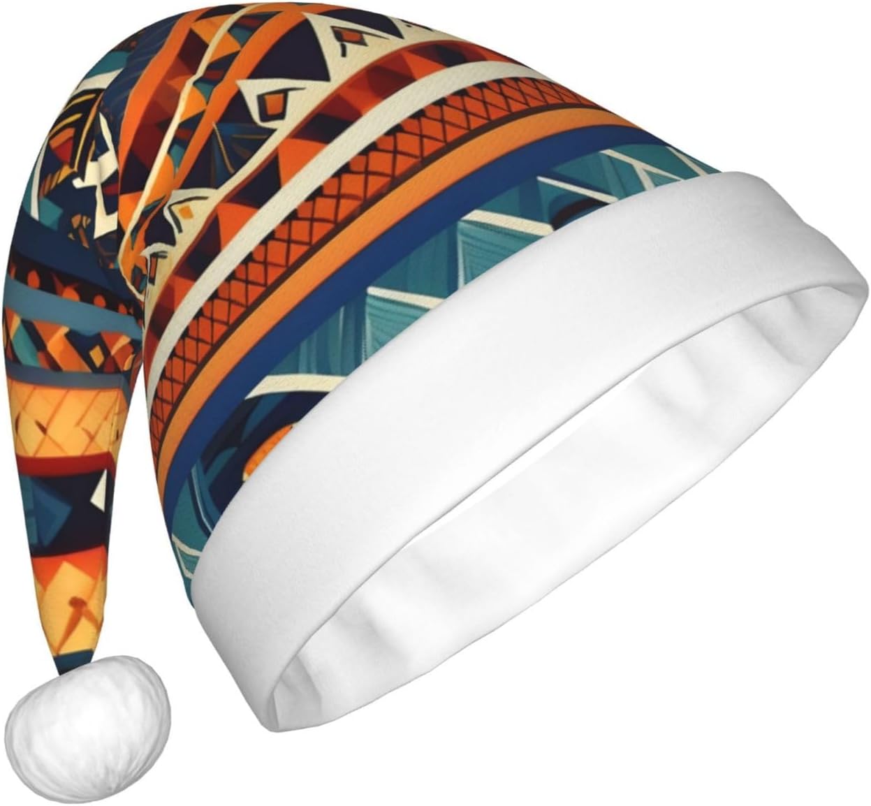 QINZHENG Personalized Santa Hat with African Patterns