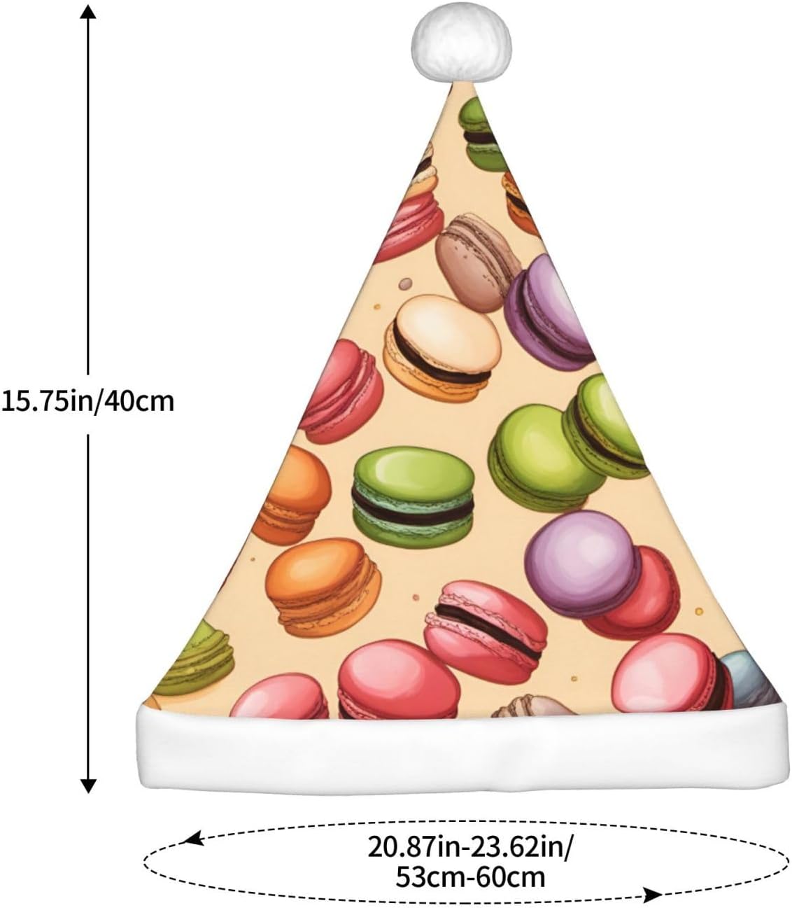 QINZHENG Personalized Santa Hat Velvet Plush Christmas Headwear