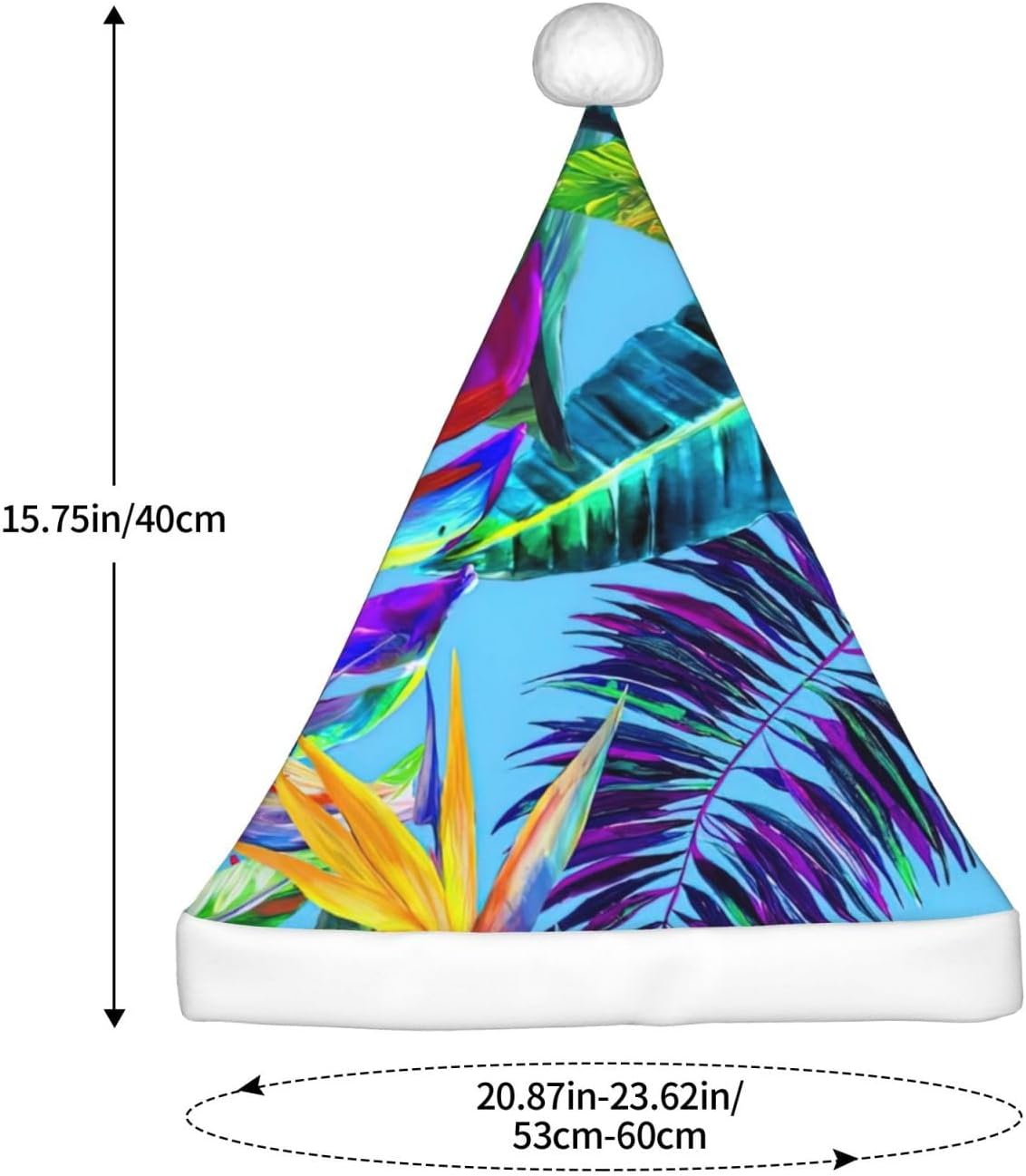 QinZheng Red Flower Santa Hat Christmas Decoration