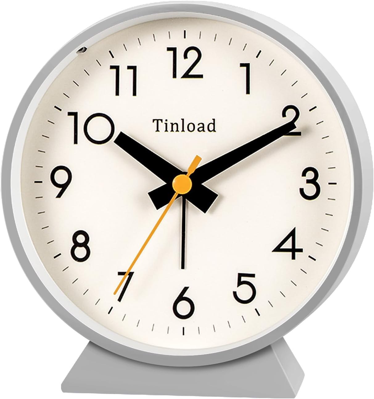 Tinload 45 Inch Battery Operated Retro Alarm Clock Grey