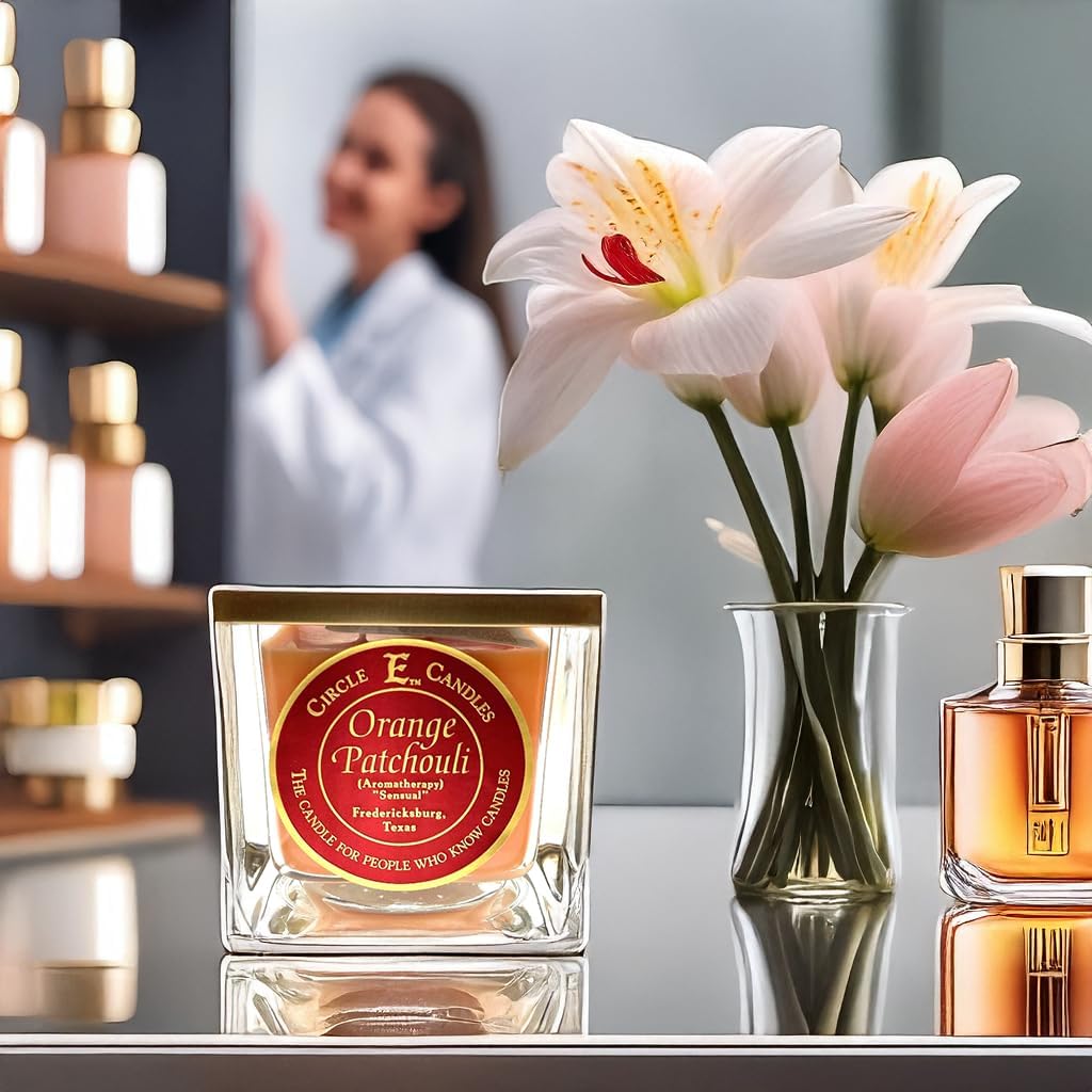 Circle E Candles Orange Patchouli Small Jar Candle 8oz 1 Wick