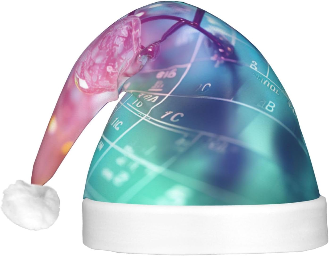 Chemical Periodic Table LED Santa Hat for Adults Christmas Party