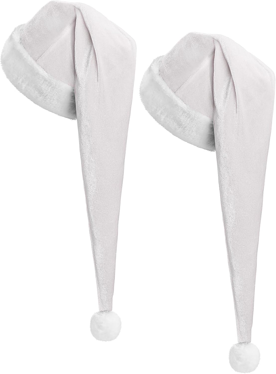 Funnysoft 2 Pcs Velvet Santa Hat for Adults