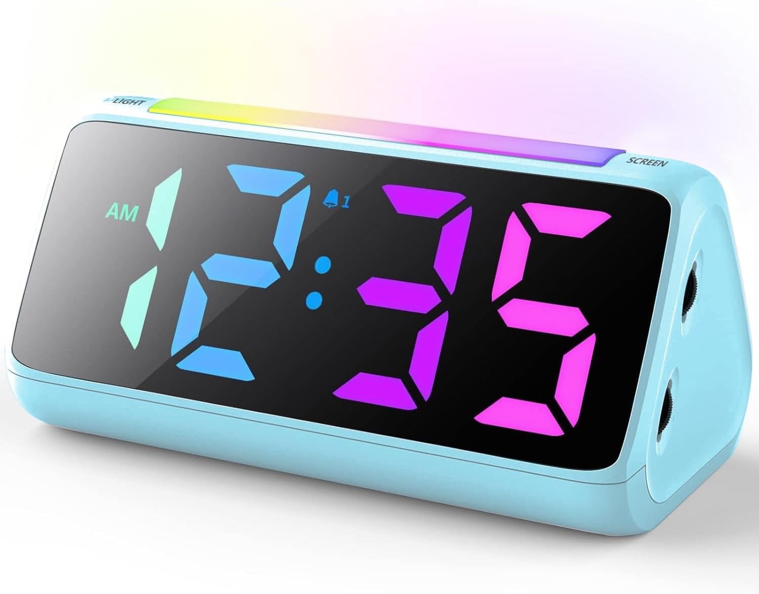 Netzu Digital Alarm Clock with RGB Night Light and Dual Alarm