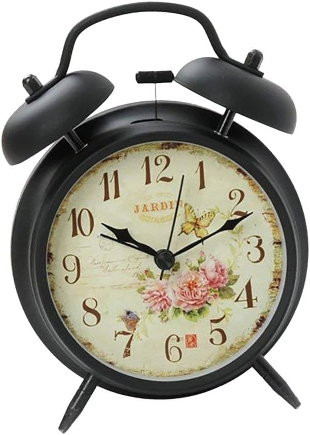 Classic Retro Double Bell Alarm Clock with Night Light