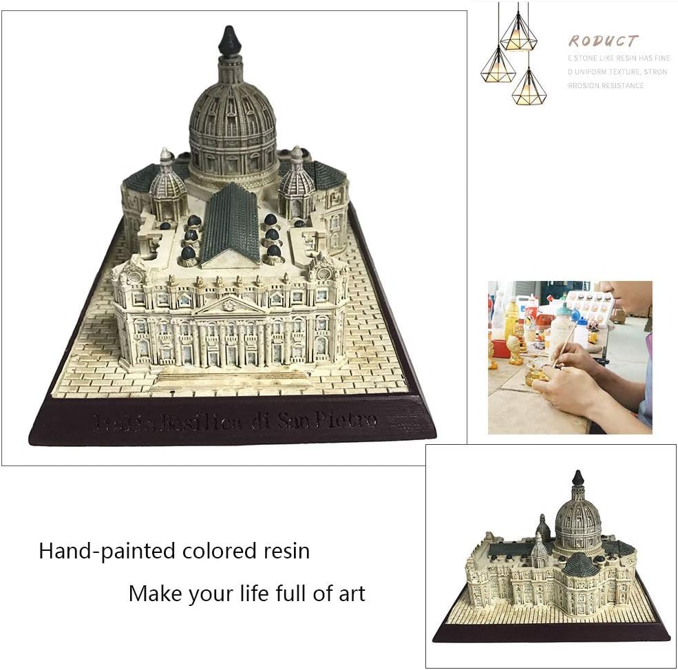 St Peters Basilica Resin Statue Home Decor Sculpture