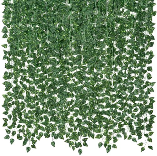 Cqure 14 Pack 98 Ft Artificial Ivy Garland