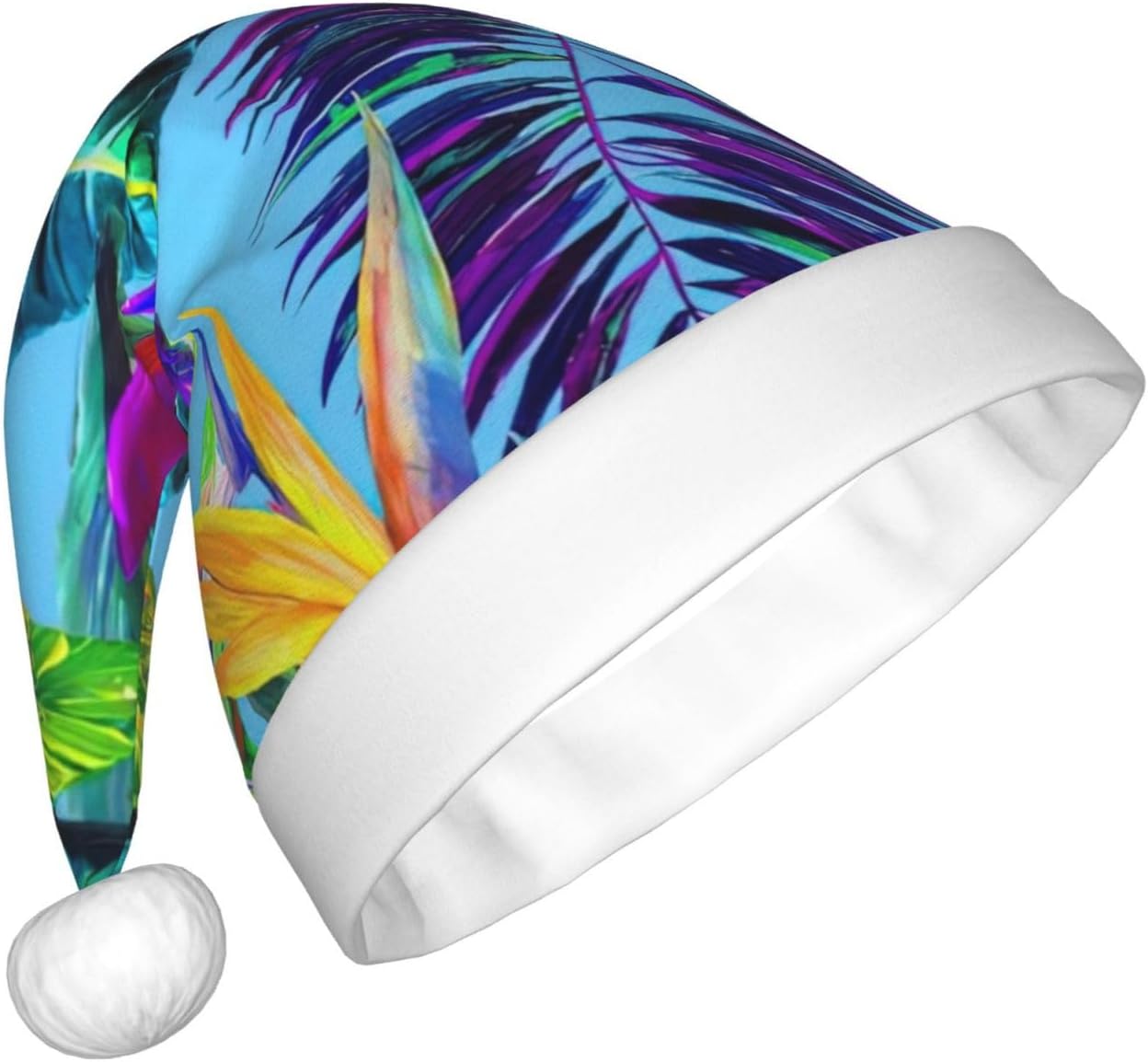 QinZheng Red Flower Santa Hat Christmas Decoration