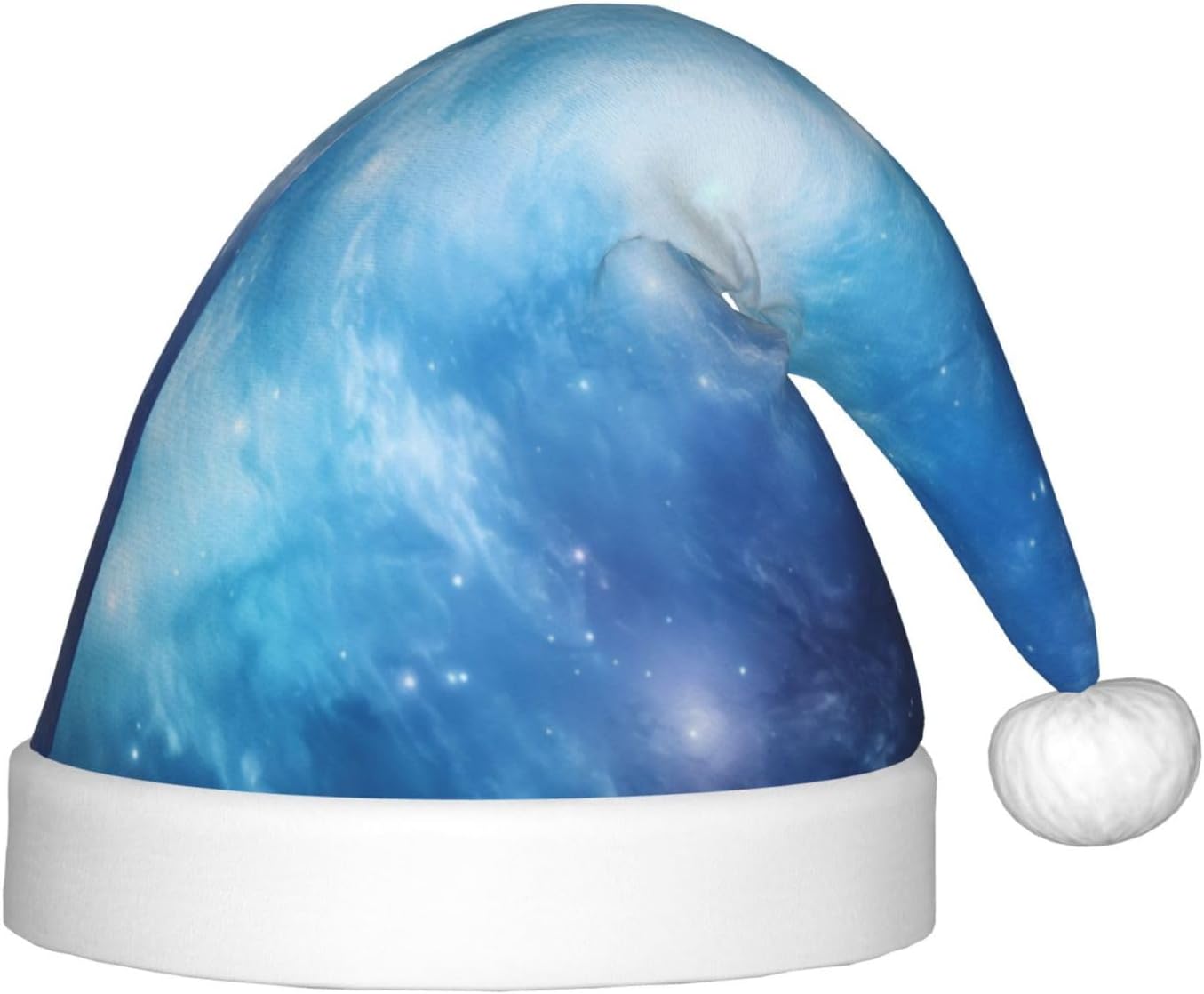 Blue Galaxy3 Print Christmas Santa Hat Small Size