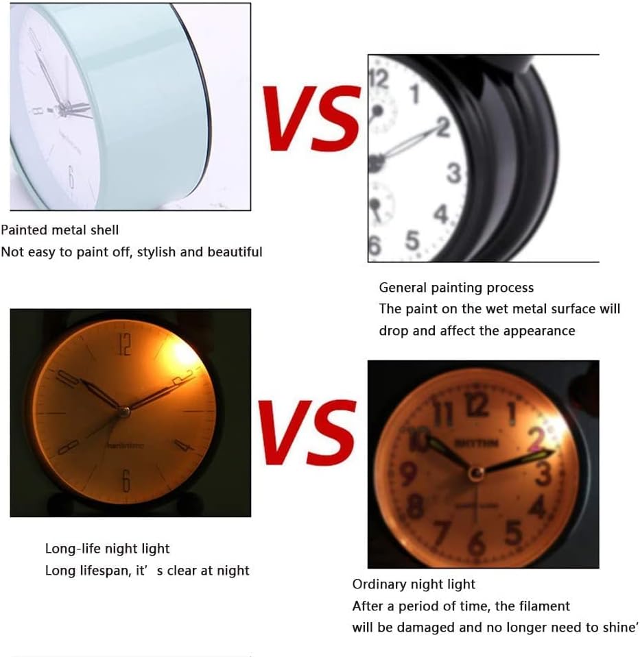 GeRRiT Double Bell Alarm Clock with Backlight 1