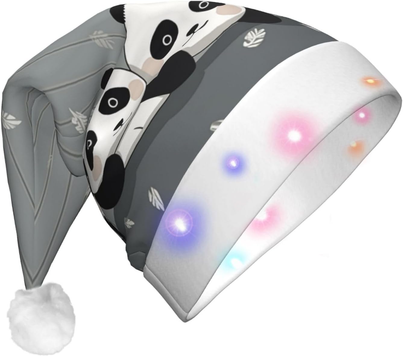 Kururi Light Up Plaid Santa Hat for Adults