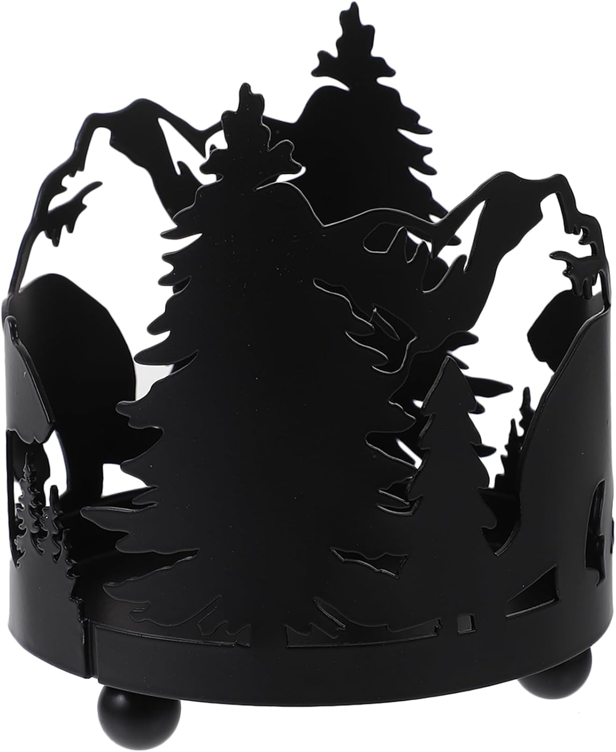 LOGOFUN Christmas Tree Candle Holder Metal Decor