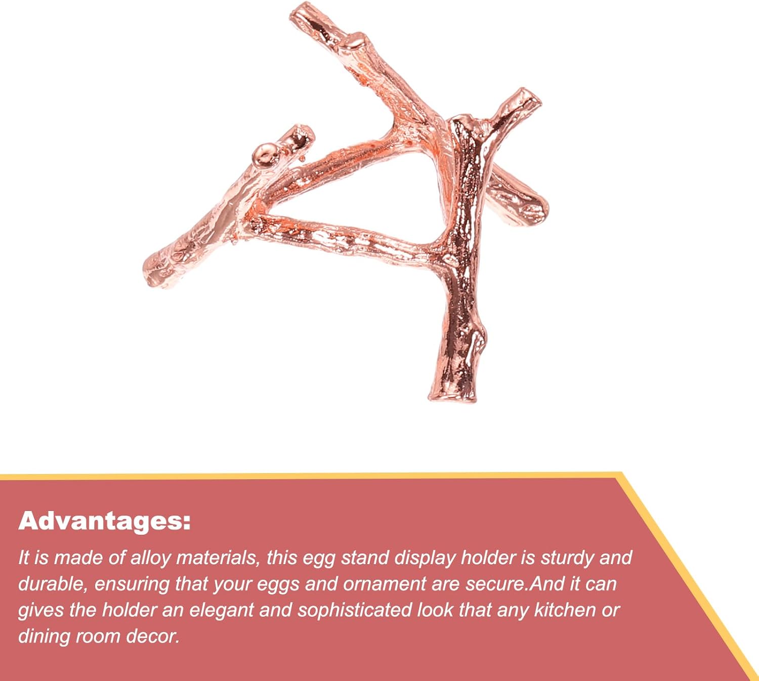 MECCANIXITY Alloy Crystal Ball Display Holder Rose Gold Modern Pedestal