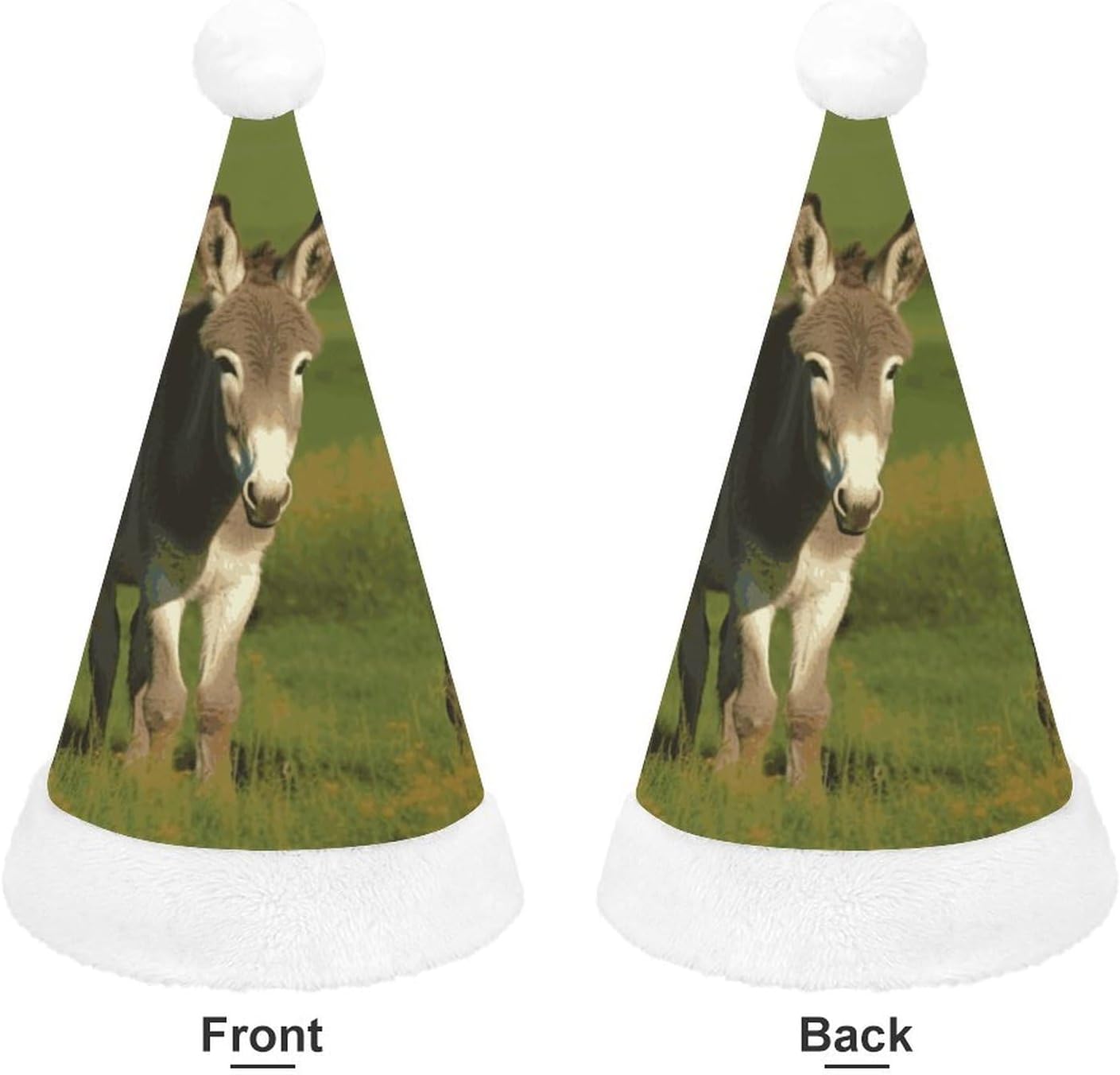 Santa Hat Donkey Christmas Headwear for Adults