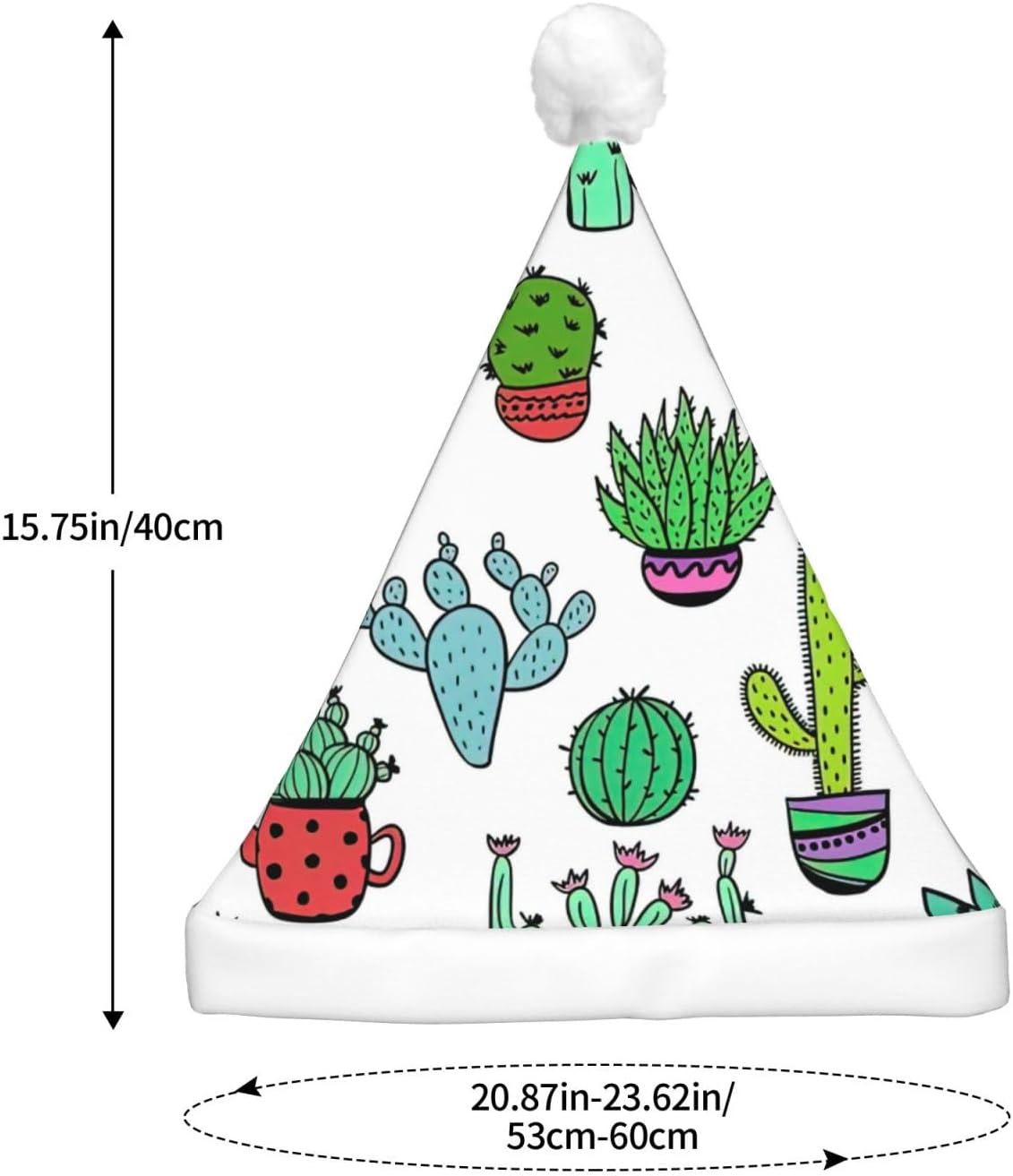 QinZheng LED Light Up Santa Hat Christmas Velvet Adult Headwear