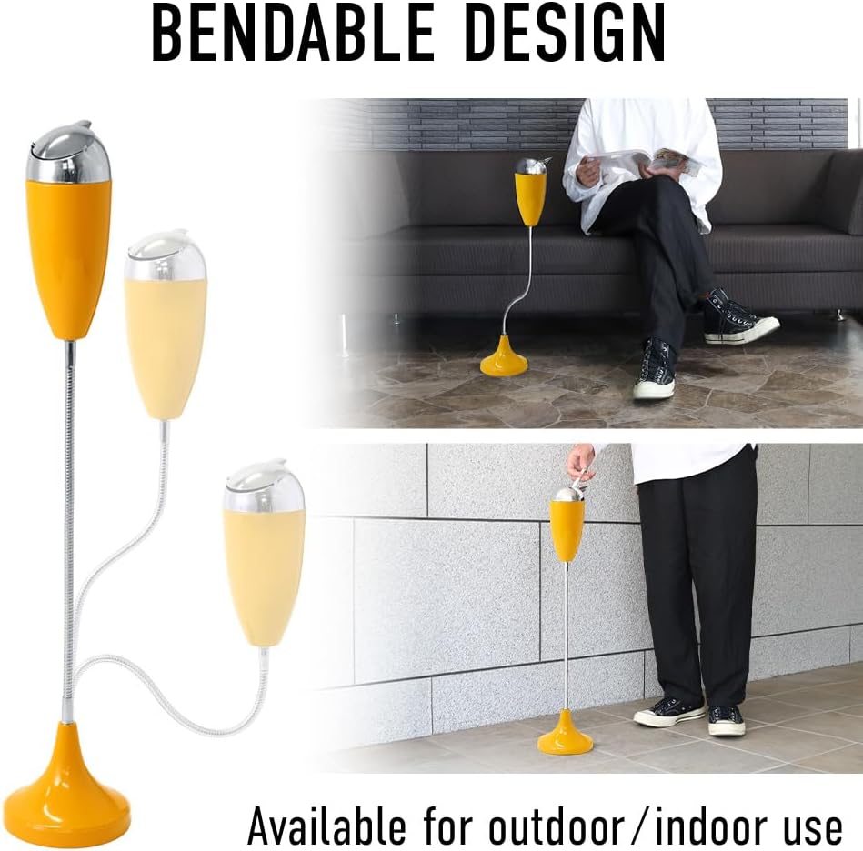 Adjustable Windproof Ashtray with Lid for Outdoor Use