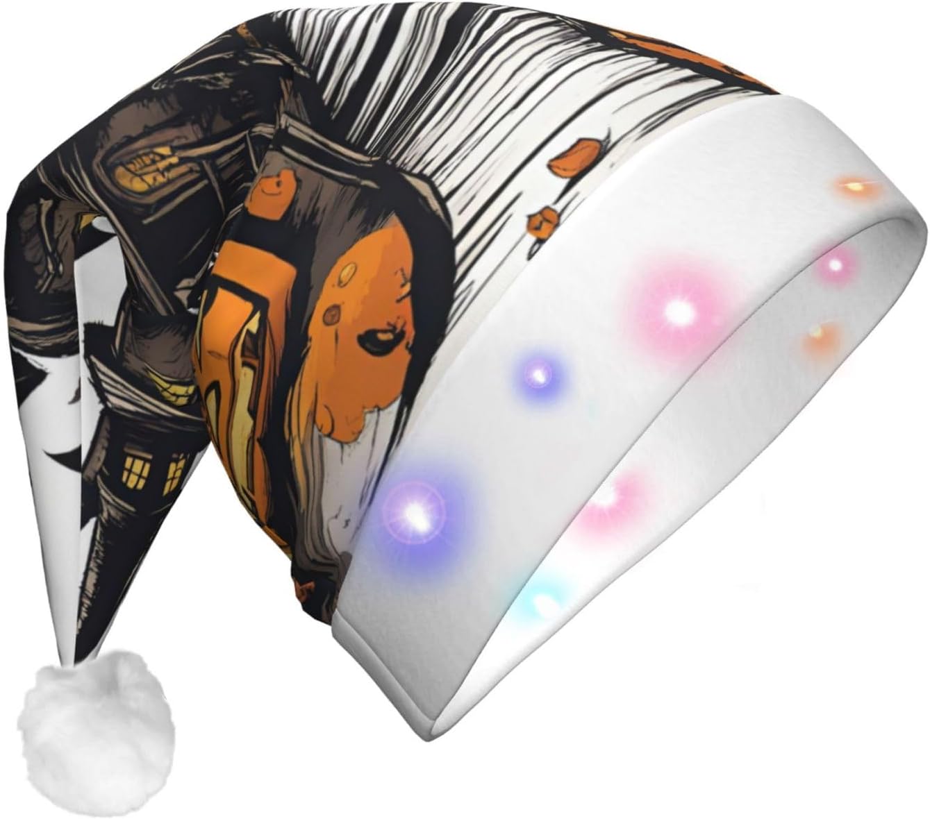 QinZheng LED Light Up Santa Hat for Christmas Party 1