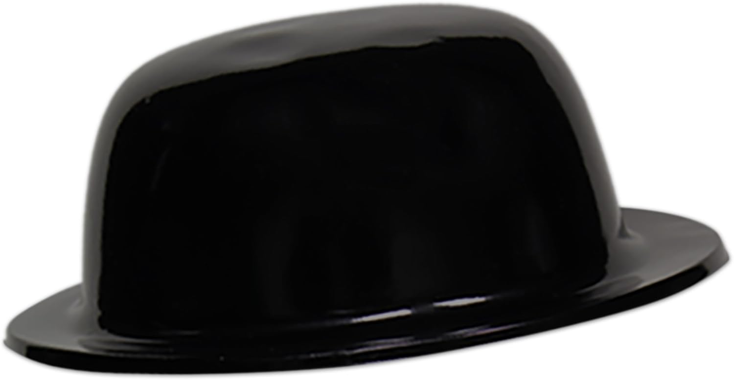 Windy City Novelties Black Derby Hats 12 Pack