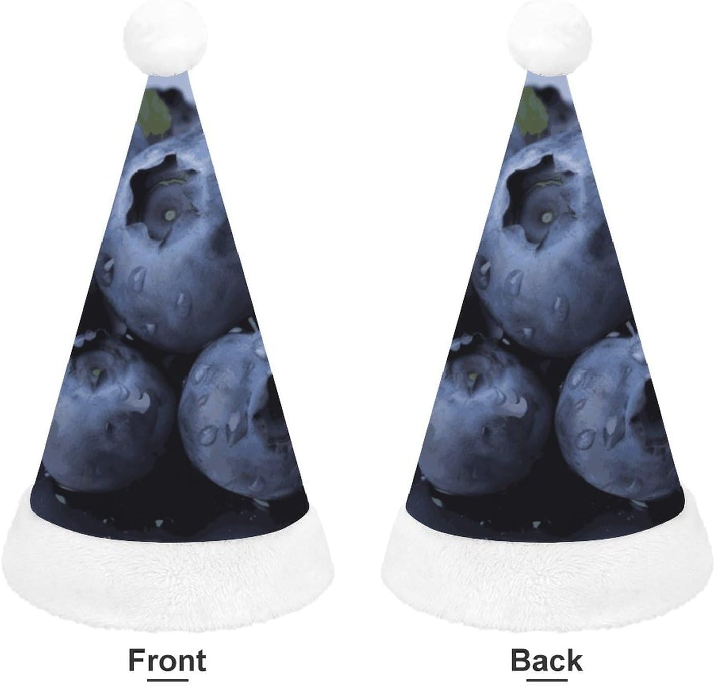 Santa Hat Blueberry Christmas Headwear for Adults
