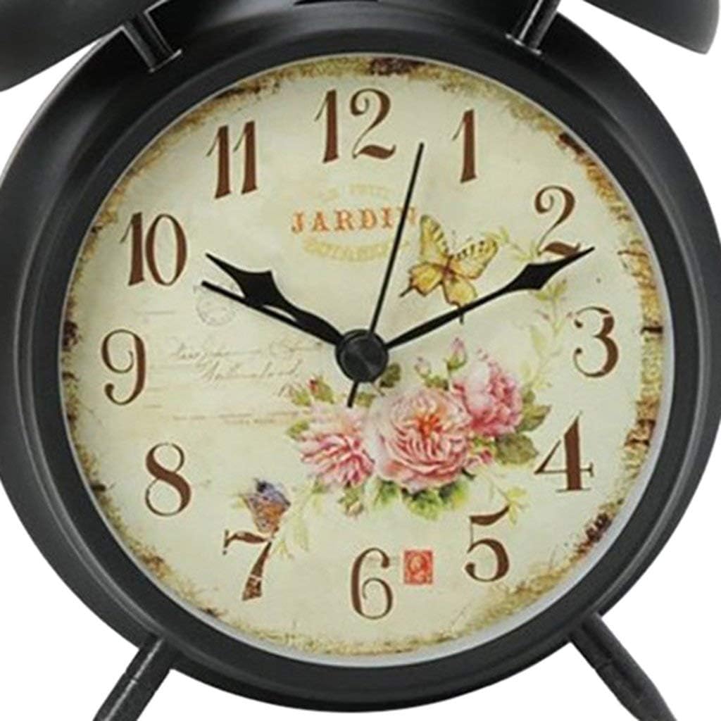 Classic Retro Double Bell Alarm Clock with Night Light