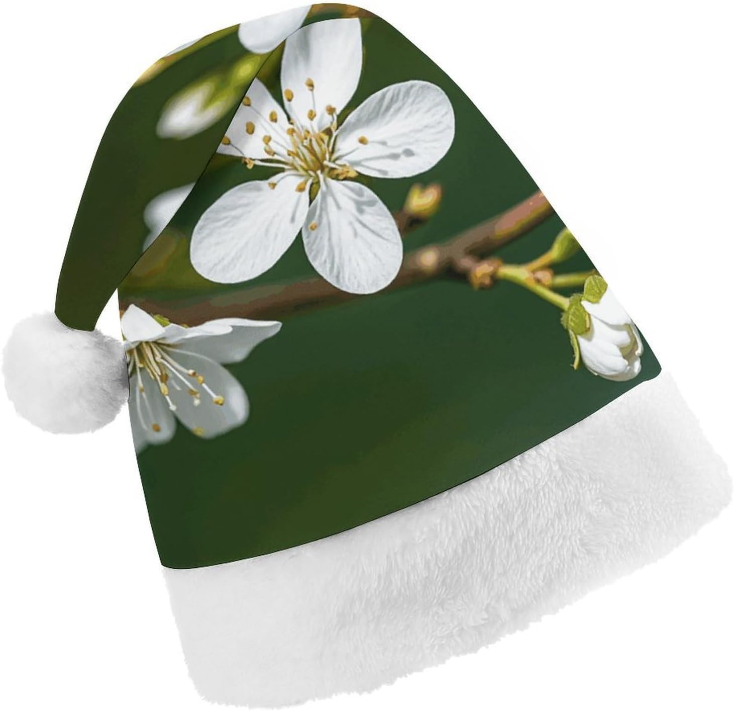 Santa Hat Plush Christmas Headwear for Adults