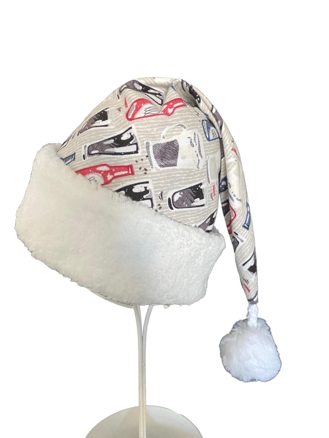 Beer Santa Hat Novelty Christmas Party Adult Headwear