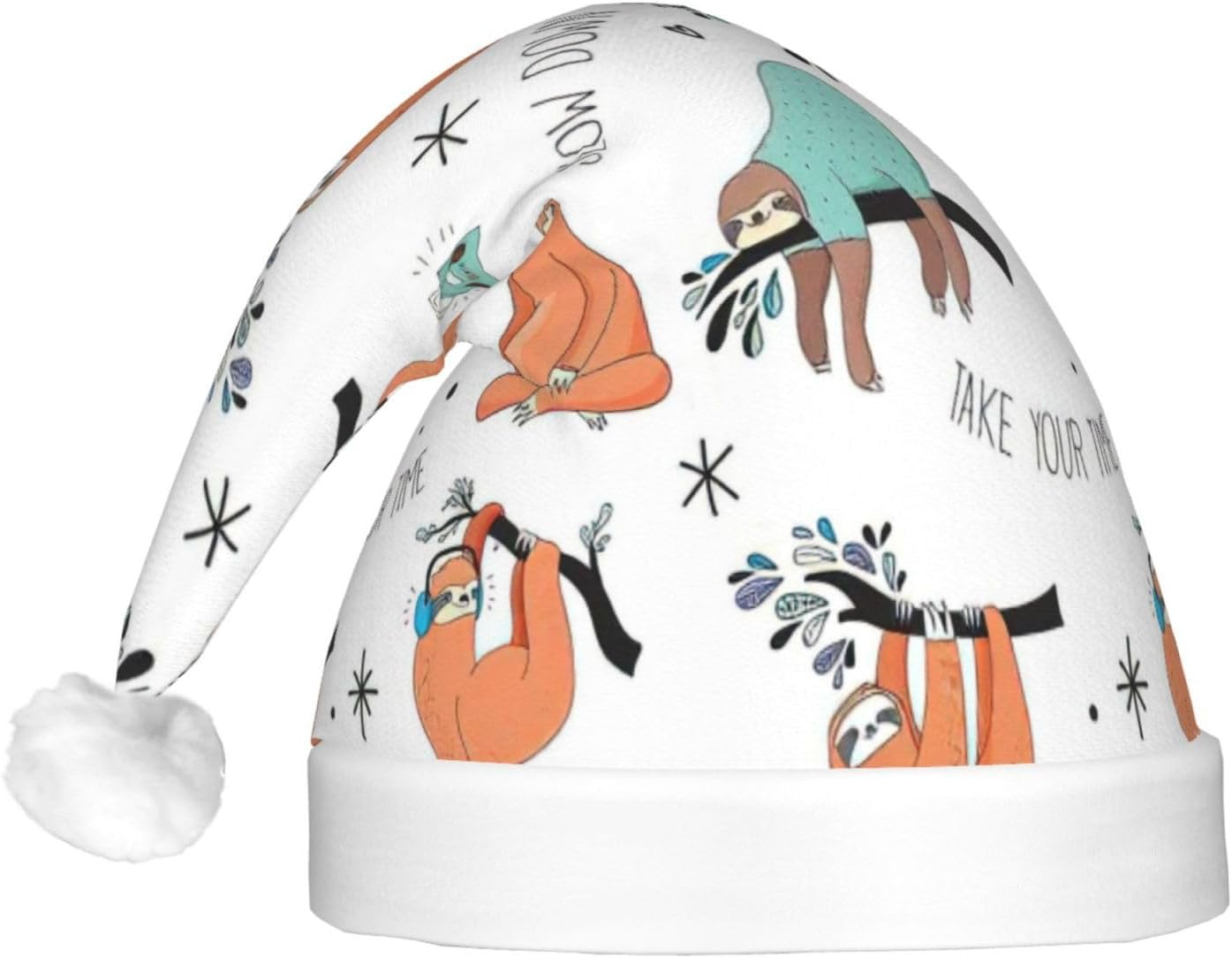 QINZHENG LED Brown Sloth Santa Halloween Hat