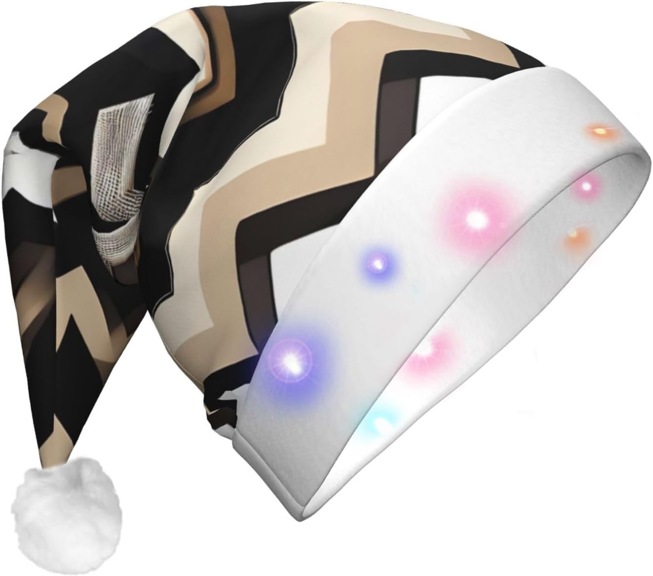 QINZHENG LED Light Up Santa Hat for Christmas Party