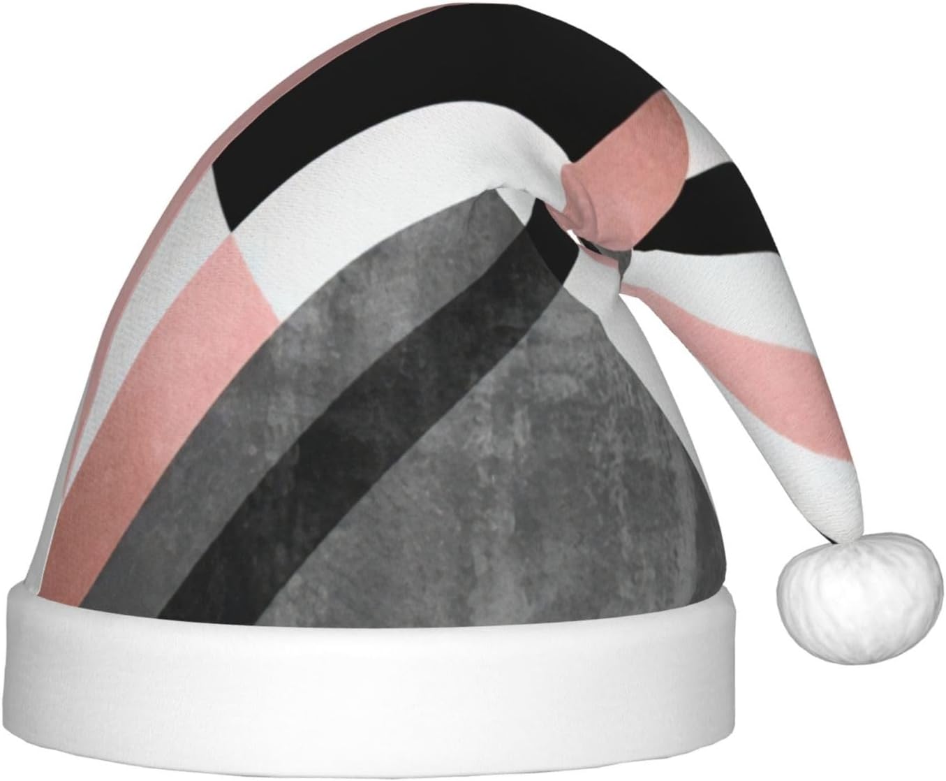 Abstract Triangle Striped Christmas Santa Hat Small Size