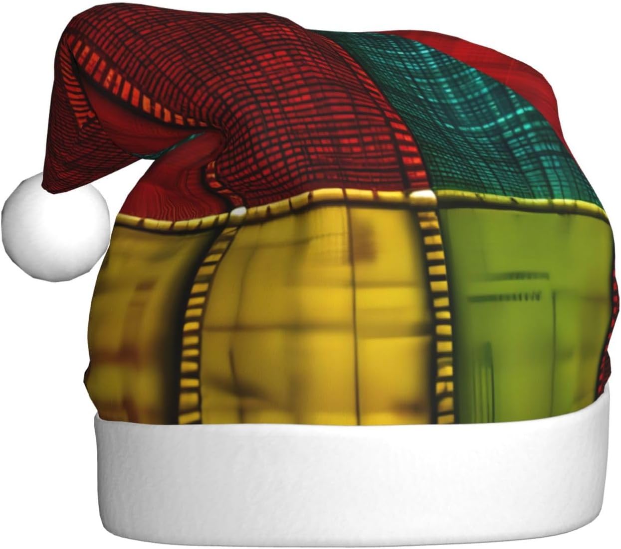 QINZHENG African Style Patchwork Santa Hat for Women