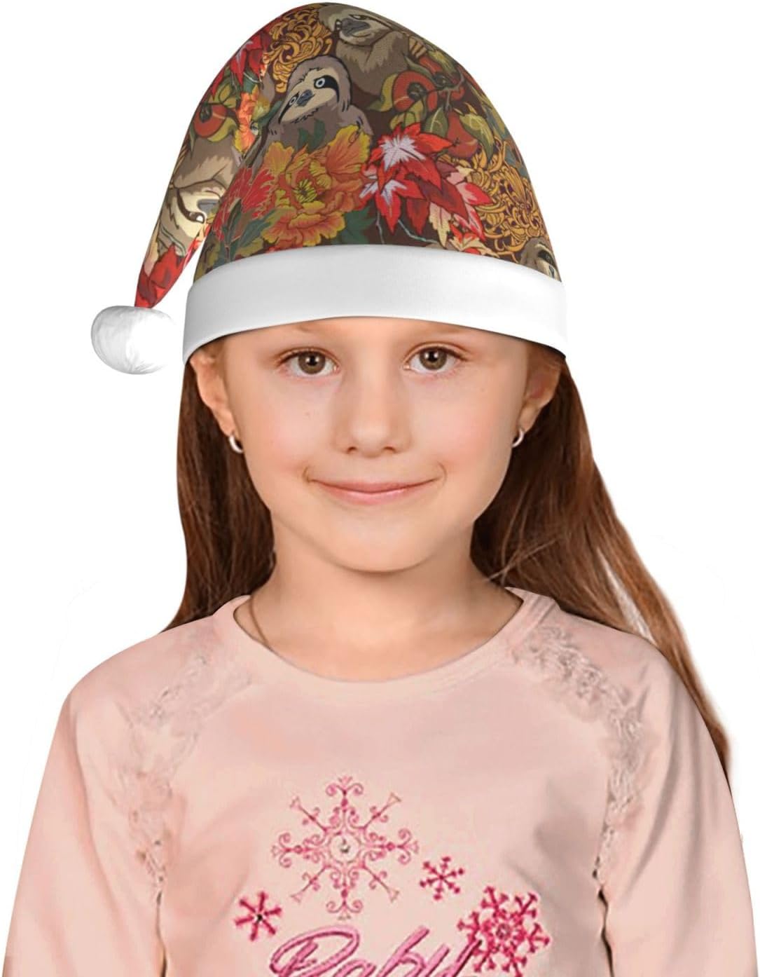Funny Sloths Christmas Santa Hat Small Size Party Gift