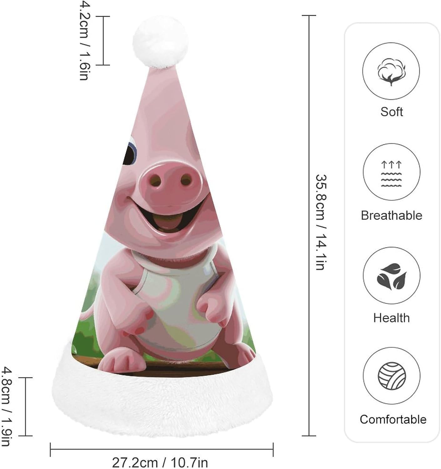 Santa Hat Smiling Pets Christmas Party Headwear