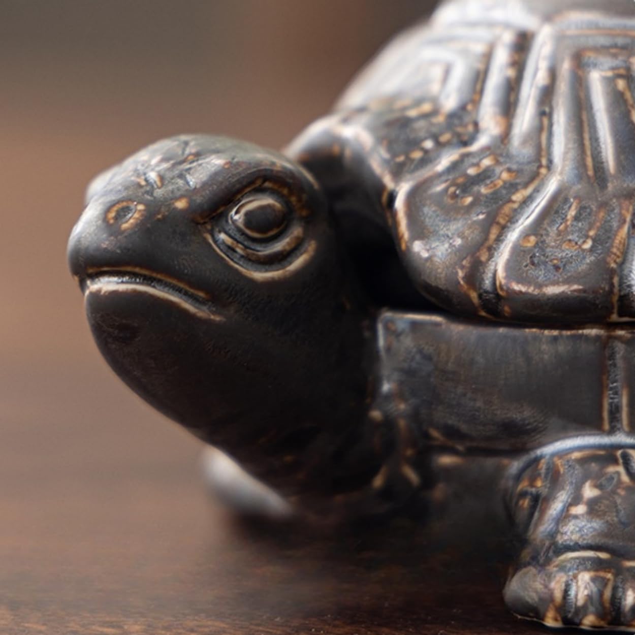 Turtle Ceramic Ashtray Sturdy Home Office Decor