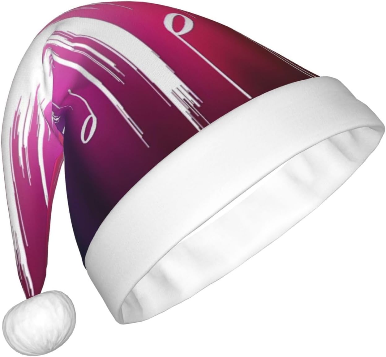 QINZHENG Personalized Santa Hat with Music Notes Design