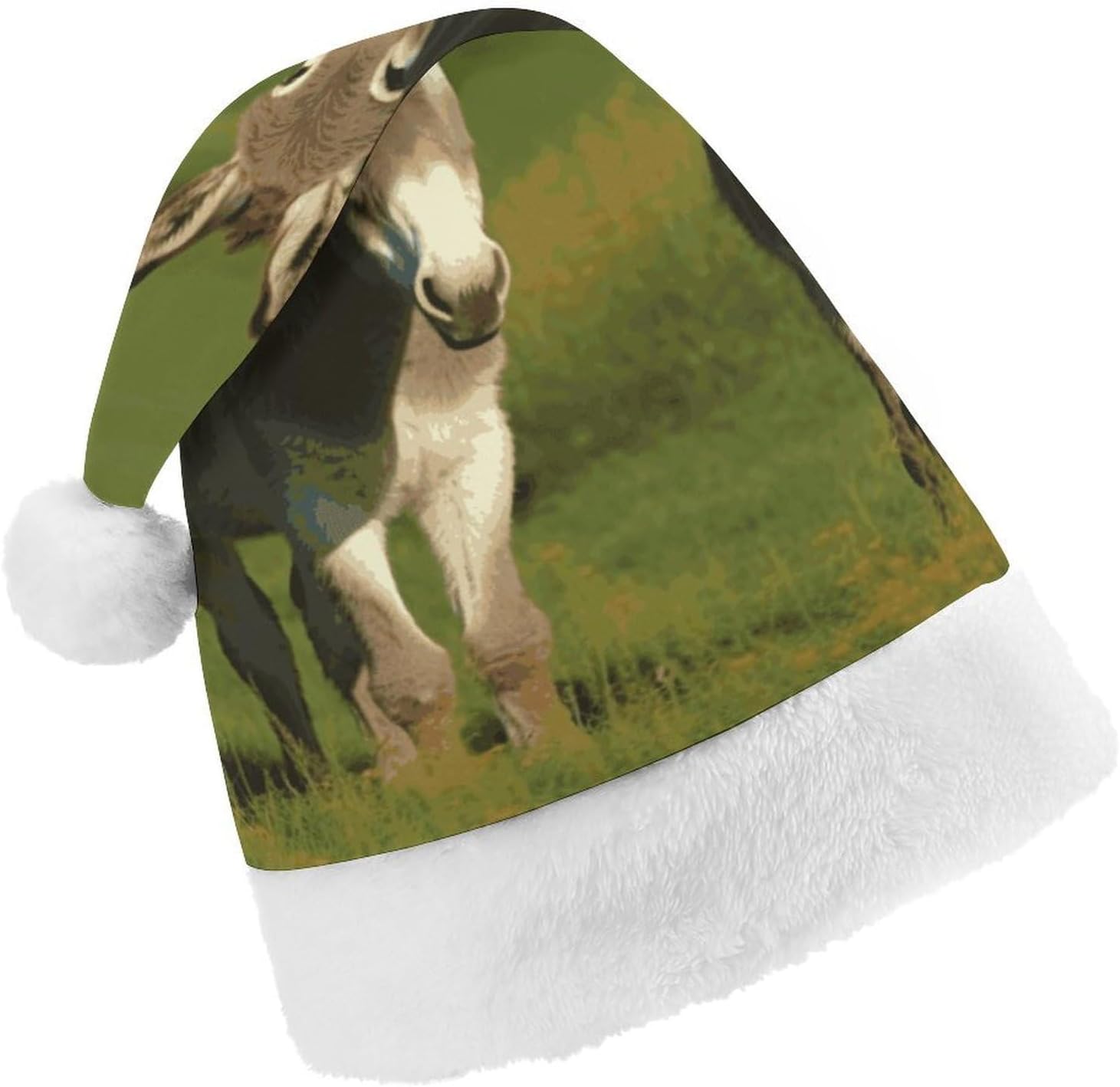 Santa Hat Donkey Christmas Headwear for Adults