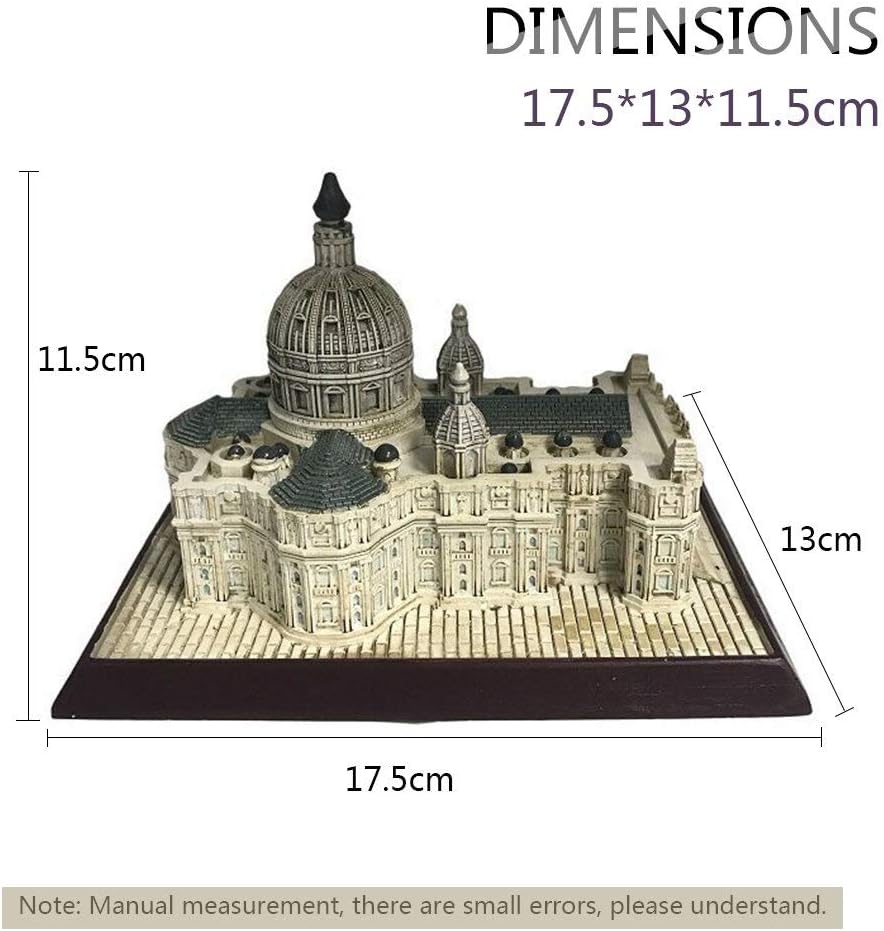 St Peters Basilica Resin Statue Home Decor Sculpture