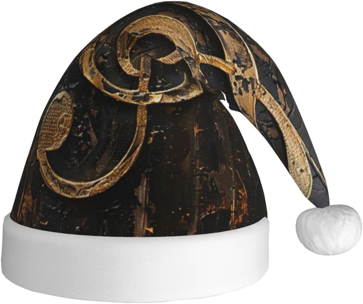 Music Symbol Christmas Santa Hat Plush Funny For Adults Party