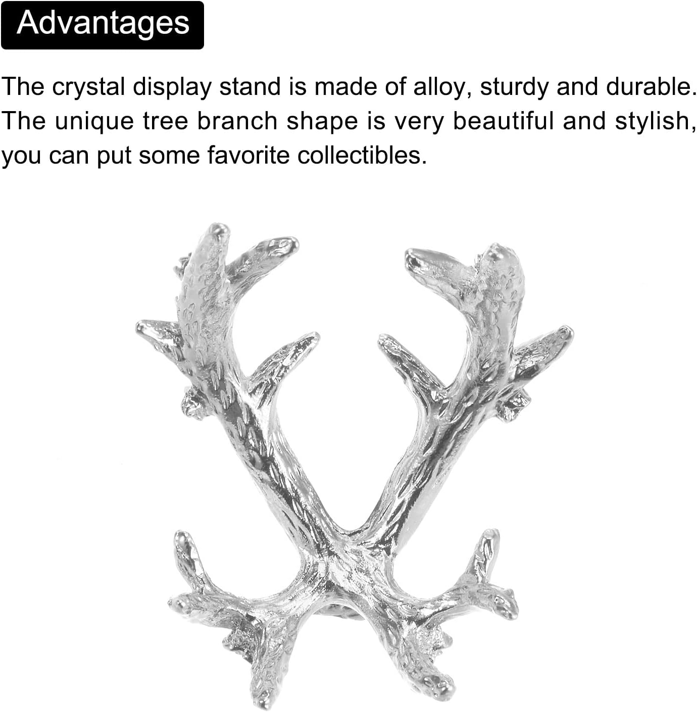MECCANIXITY Crystal Ball Tree Display Stand 236 Inch White Gold