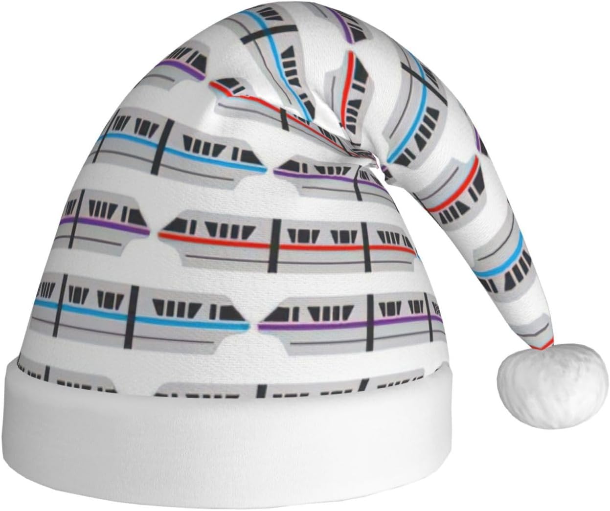 QINZHENG Monorail Train Santa Hat Personalized Christmas Headwear
