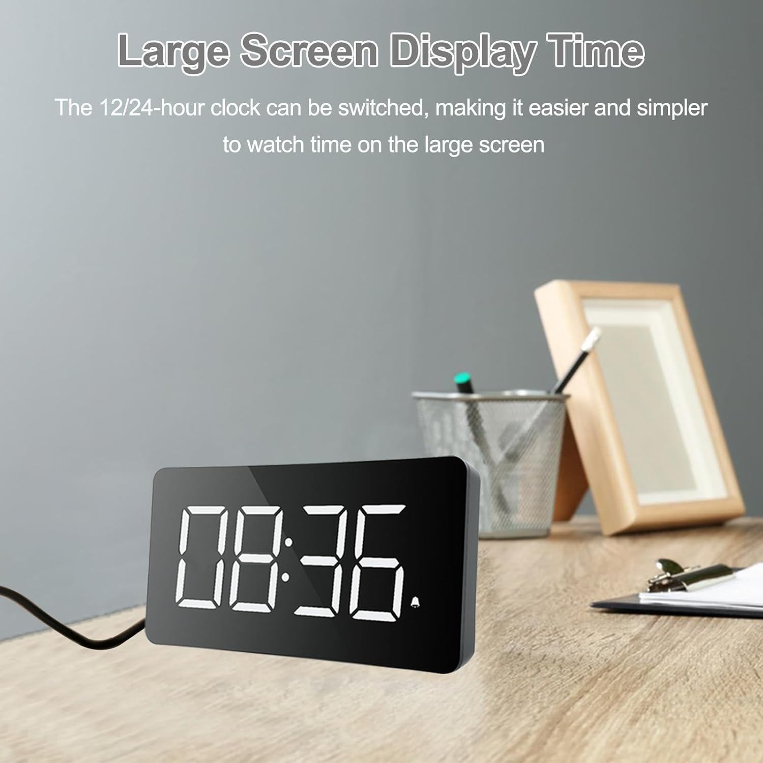 JUSTUP Table Digital Alarm Clock with Dual Alarm and Night Light