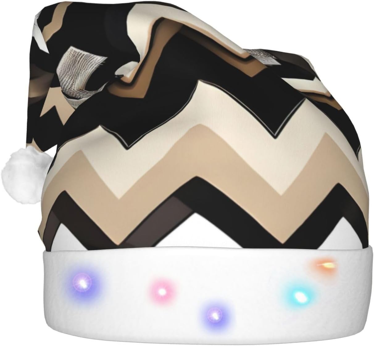 QINZHENG LED Light Up Santa Hat for Christmas Party