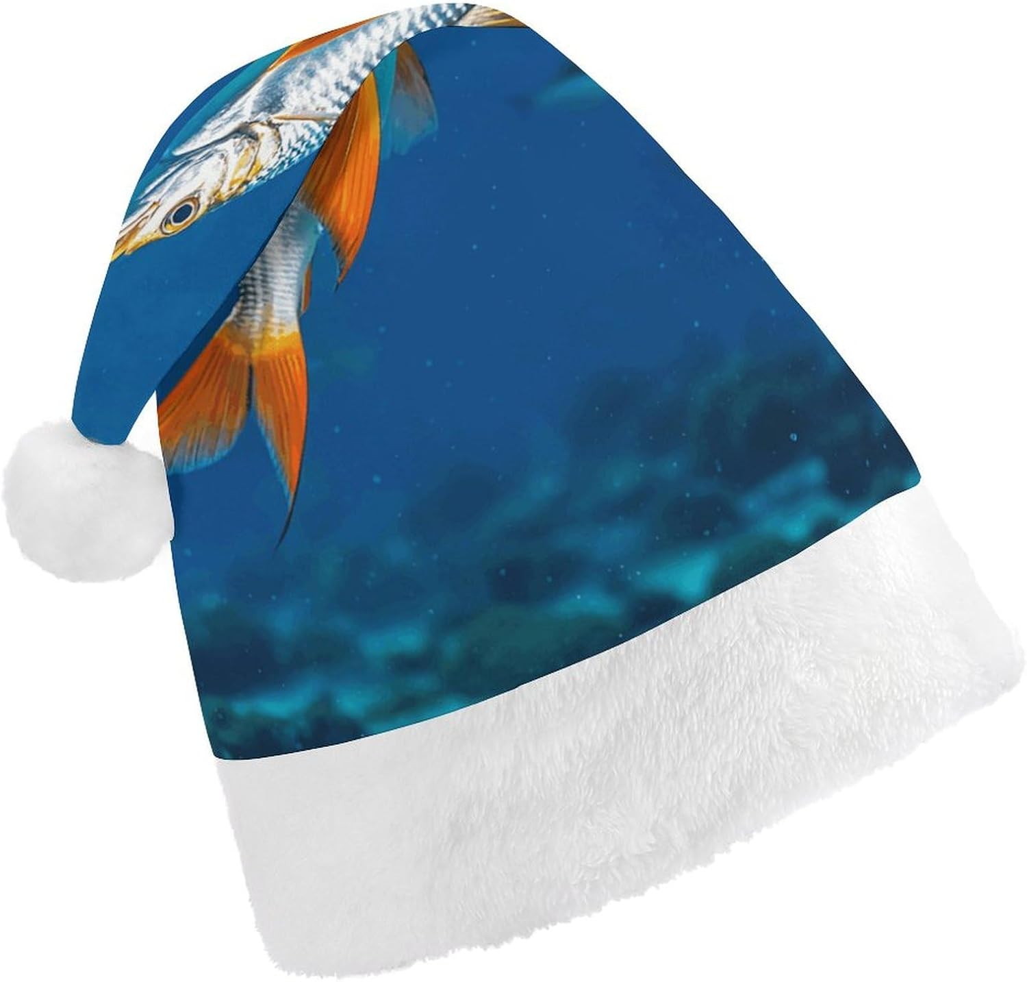 Santa Hat Flying Fish Christmas Headwear for Adults