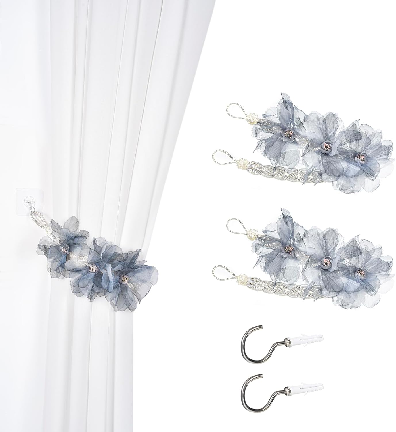 SUQ I OME Boho Curtain Tiebacks Set of 2