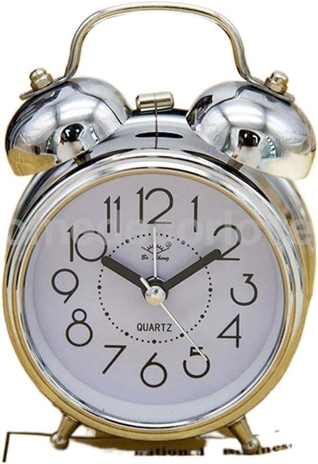 Retro Double Bells Alarm Clock with Night Light