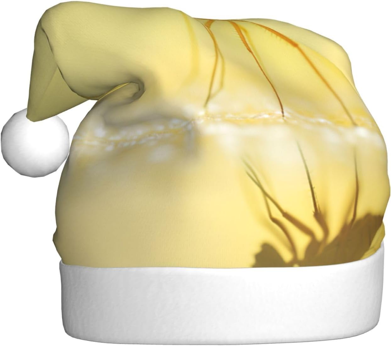 QINZHENG Yellow Dragonfly Santa Hat Christmas Party Gift for Women