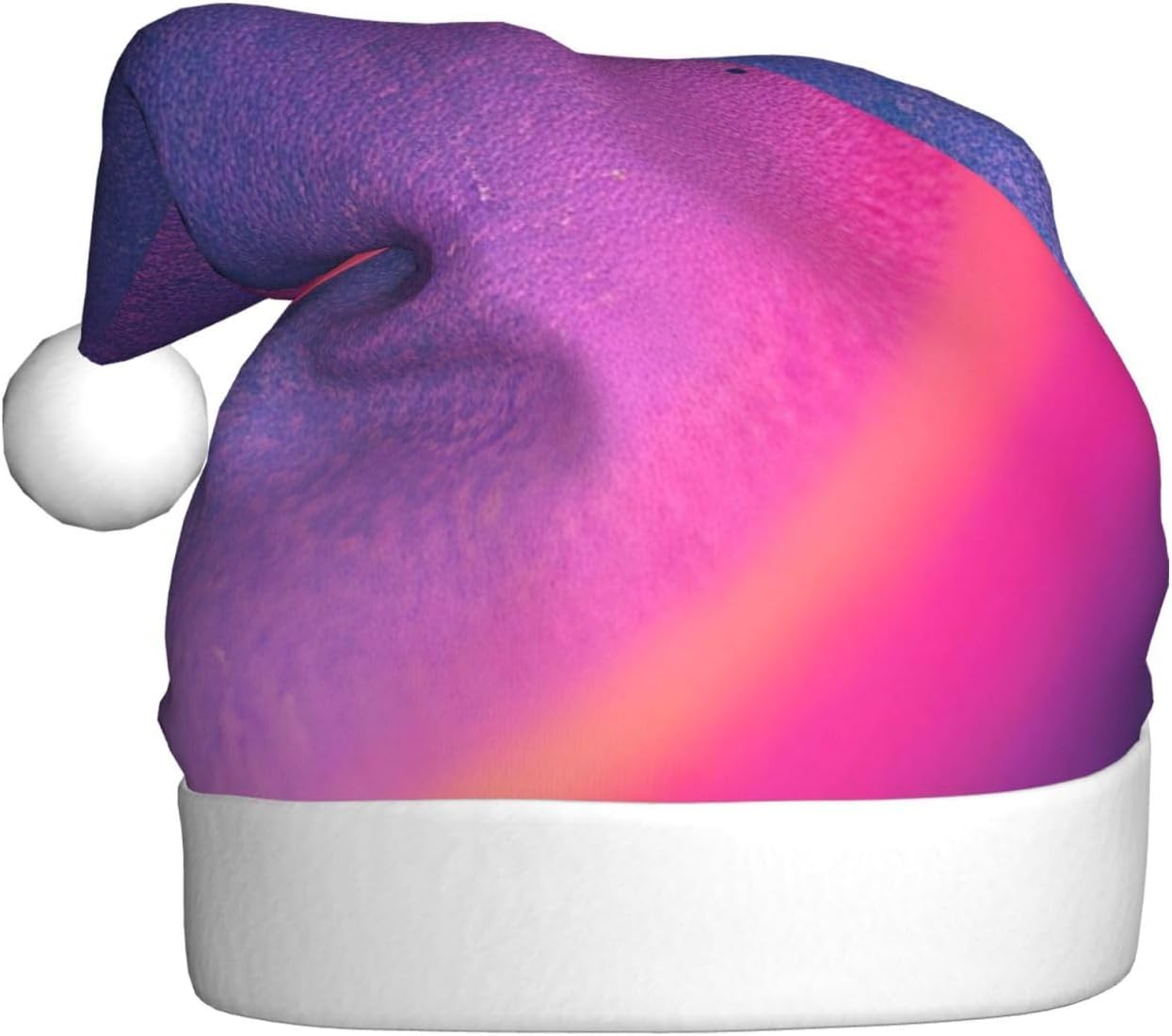 QINZHENG Abstract Geometric Santa Hat for Women