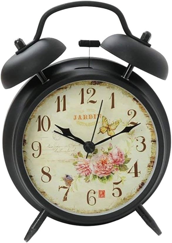 Classic Retro Double Bell Alarm Clock with Night Light