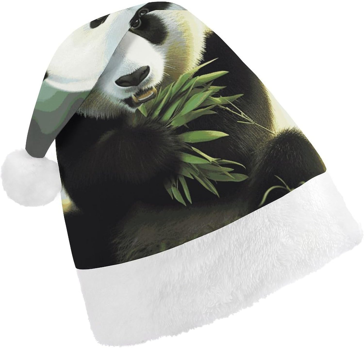 Santa Hat Panda Christmas Hat for Adults