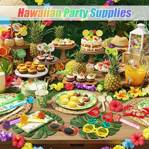 Soulchen 24 Pcs Tropical Luau Party Favors